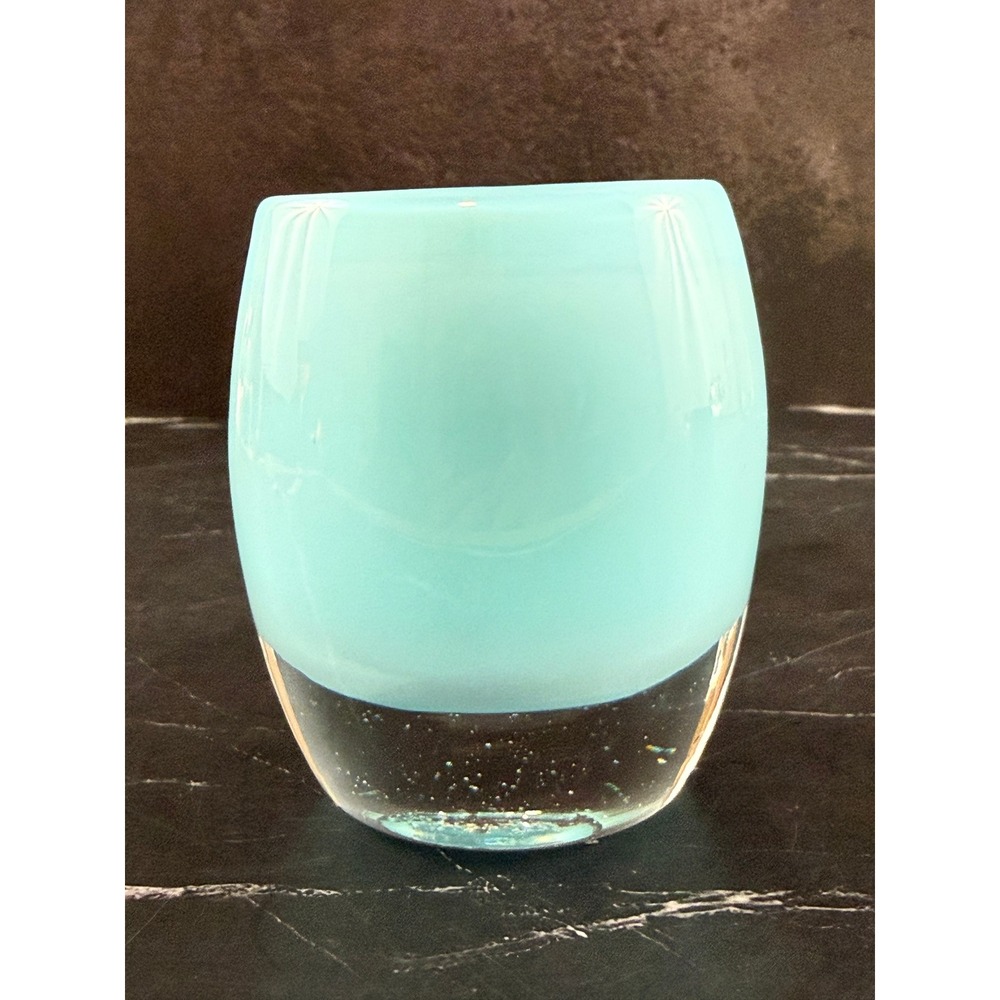 Glassbaby Candle Votive/Holder Ocean (Pre-Triskelion!) RARE Find! 3 7/8in